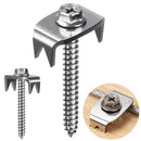 Fence Staples, 304 Stainless Steel Fence Nails for Softwood, Reusable Wire Fence Staples Screws for Mesh and Woven Fencing, 50pcs Fence Fasteners with Wire Fixer Hold Wire Firmly