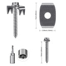Fence Staples, 304 Stainless Steel Fence Nails for Softwood, Reusable Wire Fence Staples Screws for Mesh and Woven Fencing, 50pcs Fence Fasteners with Wire Fixer Hold Wire Firmly