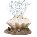 Aquarium Shell Decoration with Air Stone Bubble Tropical Clam Ornament  Aquarium Landscaping Decoration