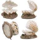 Aquarium Shell Decoration with Air Stone Bubble Tropical Clam Ornament  Aquarium Landscaping Decoration