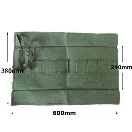 Bonsai Tools Pocket Multifunctional Carrying Roll Bag 10 Pockets Canvas Spanner Wrench Tool Roll Up Storage Bag Organizer Pouches