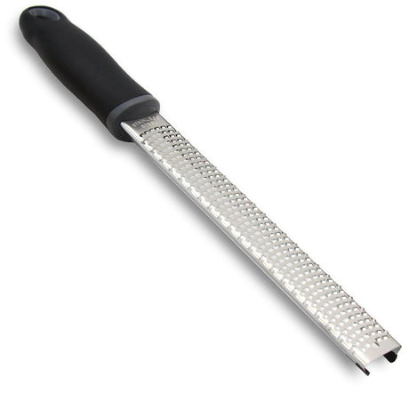 Lemon Zester, Stainless Steel Kitchen Cheese Grater, Plastic Cover Ergonomic Soft Black Handle(black)