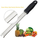 Lemon Zester, Stainless Steel Kitchen Cheese Grater, Plastic Cover Ergonomic Soft Black Handle(black)