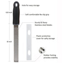 Lemon Zester, Stainless Steel Kitchen Cheese Grater, Plastic Cover Ergonomic Soft Black Handle(black)