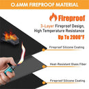 Fireproof Grill Heat Shield to Protect Deck Fence from Grill Heat, Heat Shield for Wood Stove, Stove Wall Protector Fridge, BBQ Grill Mat Accessories Compatible （3*4 ft）