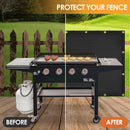 Fireproof Grill Heat Shield to Protect Deck Fence from Grill Heat, Heat Shield for Wood Stove, Stove Wall Protector Fridge, BBQ Grill Mat Accessories Compatible （3*4 ft）