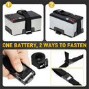 Small Battery Tray Fit 12V-6V /  7AH 8AH 9AH 12AH 15AH Batteries and More, Adjustable Hold-Down Strap Battery Mount Compatible with Boats, Kayaks, Motorcycles, ATVs, Generators, Jetskis