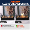 48PCS Ceramic Wool Wick for Tabletop Fire Pit, Table Top Firepit Sponge Fuel Core for Bioethanol Rubbing Alcohol, Suitable for /Flammtal/ Fireplaces, Extend Burning Time