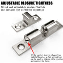 5Pcs 2.75"/ 70mm Double Ball Tension Roller Catch Latch, Solid Brass Hardware Fitting with Screws for Cabinet, Closet & Furniture Door, Chromium Plated