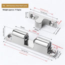 5Pcs 2.75"/ 70mm Double Ball Tension Roller Catch Latch, Solid Brass Hardware Fitting with Screws for Cabinet, Closet & Furniture Door, Chromium Plated