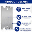 50 Pcs Nail Plates for Wood Studs, 1.5" x 2.5" Cable Wire Protector with Pointed Prongs, Steel Safety Plates, Anti Nail Protection for Protects Plumbing and Wiring
