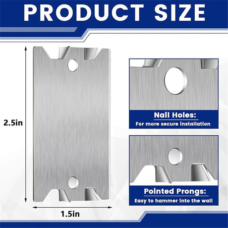 50 Pcs Nail Plates for Wood Studs, 1.5