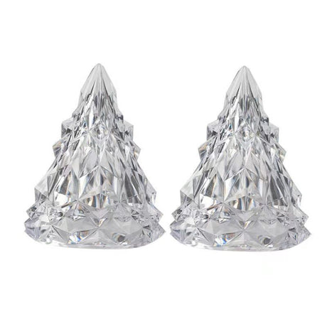 LED Light Up Tabletop Christmas Tree,2PCS Mini Xmas Night Light Christmas Ornaments Decoration, LED Xmas Tree Home Holiday Party