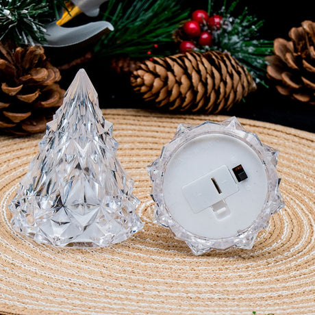 LED Light Up Tabletop Christmas Tree,2PCS Mini Xmas Night Light Christmas Ornaments Decoration, LED Xmas Tree Home Holiday Party