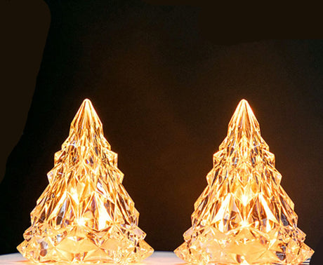 LED Light Up Tabletop Christmas Tree,2PCS Mini Xmas Night Light Christmas Ornaments Decoration, LED Xmas Tree Home Holiday Party