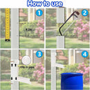 Rainwater Collection System, Rain Barrel Diverter Catching Collection System, Stainless Steel Raindrop Rainwater Colander Fits 4" x 3" Standard Downspout