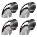 3 Inch 90 Degree 304 Stainless Steel Bend Tube Exhaust Elbow Pipe for Car Customized Modified Exhaust System-4pcs
