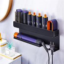 7 in 1 Storage Hair Dryer Holder for Curling Iron Accessories, Hair Tool Organizer Wall Mount, Curling Iron Holder Organizer, Bathroom Hair Straightener Holder Stand for Styler Attachments Organizer, Black