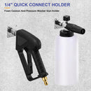 Pressure Washer Gun Holder, Foam Cannon Holder, 1/4" Quick Connect Foam Cannon Wall Mount, Foam Gun Storage Rack Wall Mount Tool Holder for Organize and Store Power Washing Accessories, 4 Pack