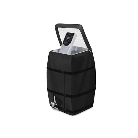 Hot Tub Spa Heater Pump Cover with Transparent PVC Top Window and Zipper Opening,Heavy Duty Waterproof Dustproof Hot Tub Insulated Pump Cover for Multiple Brands (Black)