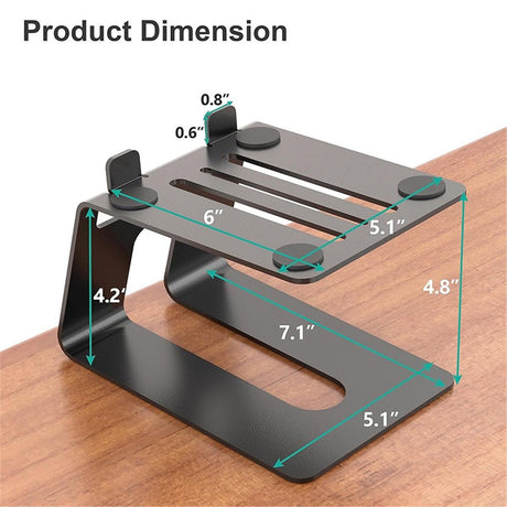 Desktop Speaker Stands with Vibration Absorption Pads, Metal Speaker Stands Pair Support Up to 10lbs,Bookshelf Speaker Stands for Better Audio Experience