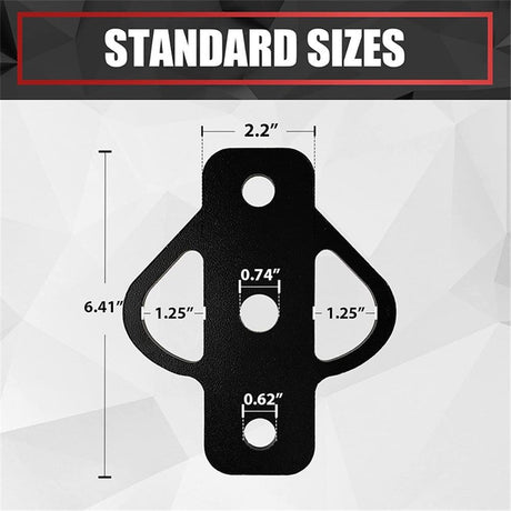 3-Way Hitch Adapter with 3/4″ Hardware Included - Golf Carts Garden Tractors Trailers Lawn Mowers Chains and Tow Straps