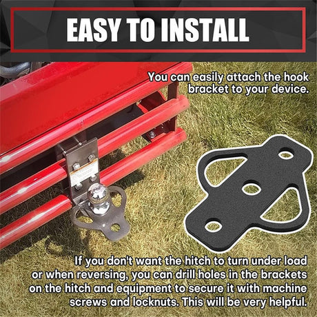 3-Way Hitch Adapter with 3/4″ Hardware Included - Golf Carts Garden Tractors Trailers Lawn Mowers Chains and Tow Straps