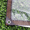 Tarps Heavy Duty Waterproof - 8.2x10FT Clear Vinyl Tarp with Grommets - Greenhouse Plastic Sheeting for Garden, Transparent Poly Tarpaulin - Snowproof Plant Cover for Patio Porch Camping