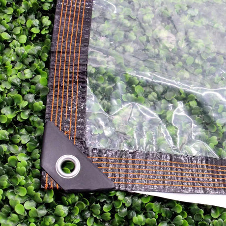 Tarps Heavy Duty Waterproof - 8.2x10FT Clear Vinyl Tarp with Grommets - Greenhouse Plastic Sheeting for Garden, Transparent Poly Tarpaulin - Snowproof Plant Cover for Patio Porch Camping