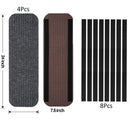 RV Step Covers 4 Pack 24" Wide x 7.5" Deep Camper Step Covers, Non Slip RV Stair Treads for Travel Trailers, Mobile Home, Motorhome (Gray)