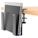 Adjustable Side Laptop Mount, No Drill Desk Storage Organizer, Metal Hanging Notebooks Holder, Punch-Free Clamp for MacBook Pro, Documents With Anti-Scratch Silicone