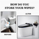 Toilet Paper Holder with Built-in Storage Drawer | Glossy Plastic Bathroom Organizer | Dual-Mount Rust-Resistant, Adjustable Shelf & Left/Right Wall Mount (Black ,oniy box)