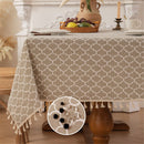 Rectangle Table Cloth, Waterproof Tablecloths with Backing for Rectangle Tables, Wipeable Spillproof Plastic Tablecloth for Dining, Camping, Indoor and Outdoor (140*200cm)