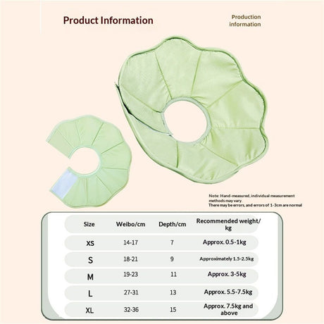 Adjustable Soft Cat Cone Collar - Waterproof Recovery Collar for Cats After Surgery, Lightweight Collar for Kittens, Small to Large (green, L)