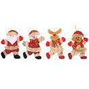 4 pcs Christmas Plush Ornaments Xmas Plush Toy Xmas Tree Decorations Hanging Ornament Christmas Decorations Xmas Fireplace