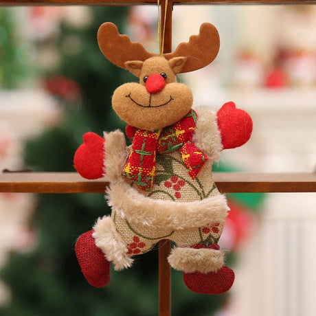 4 pcs Christmas Plush Ornaments Xmas Plush Toy Xmas Tree Decorations Hanging Ornament Christmas Decorations Xmas Fireplace