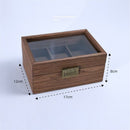 Wooden Watch Box for Men, 3 Slot Watch Display Case with Lid - Watch Display Storage Box, Collection Case, Accessory Storage, Wooden (oniy box)