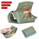 Small Leather Wallet for Women with Coin Pouch Compact Trifold Mini Pocket Wallet with Cash Slot and Card Holders Great for Daily or Travel (Green)