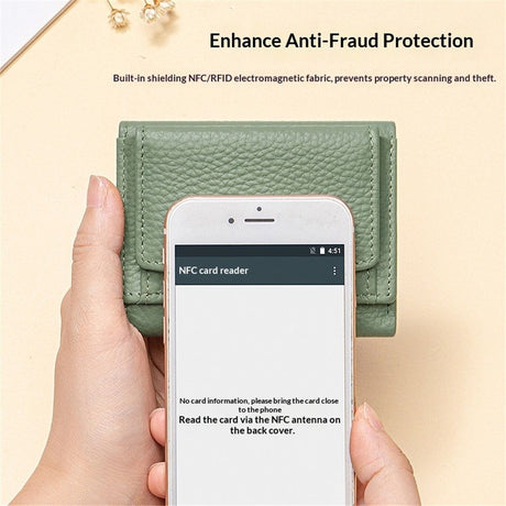 Small Leather Wallet for Women with Coin Pouch Compact Trifold Mini Pocket Wallet with Cash Slot and Card Holders Great for Daily or Travel (Green)