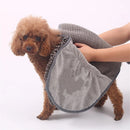 Microfiber Dog Bath Towel – Super Absorbent Dog Towels for Drying Dogs Large & Small, Quick Dry Pet Towel with Hand Pockets, Soft & Durable Puppy Towel, Machine Washable – Grey（35x80cm）