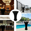 24x43 Inch Black Cocktail Table Cloth Fitted Round Bar Table Stretch Highboy Cocktail Table Covers for Banquet Outdoor Party Wedding Bar Round Bottom Black