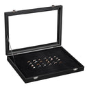 100 Slot Ring Holder Display Case - Black Jewelry Organizer with Transparent Lid, Ring Organizer For Jewelry Rings (oniy box)