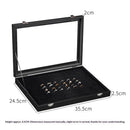 100 Slot Ring Holder Display Case - Black Jewelry Organizer with Transparent Lid, Ring Organizer For Jewelry Rings (oniy box)