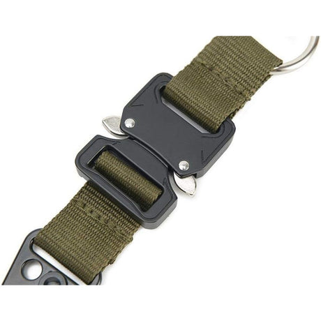 2 pack Keychain for Men with Quick Release Buckle Gear Clips with Clip and Stainless Steel Ring（green）
