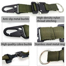 2 pack Keychain for Men with Quick Release Buckle Gear Clips with Clip and Stainless Steel Ring（green）