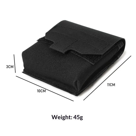Mini Utility Pouch Essential Pouch General Purpose Micro Pouch Flashlight Earplug  Bag Fit Vest and Belt（black）
