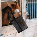 Horse Feed Bag Pack of 2, Feed Bags for Horses with Ventilation Mesh, Comfort Nose Pad Neck Pad, Adjustable Strap, Spill Proof Design for Independent Feeding Grain (M)