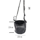Horse Feed Bag Pack of 2, Feed Bags for Horses with Ventilation Mesh, Comfort Nose Pad Neck Pad, Adjustable Strap, Spill Proof Design for Independent Feeding Grain (M)