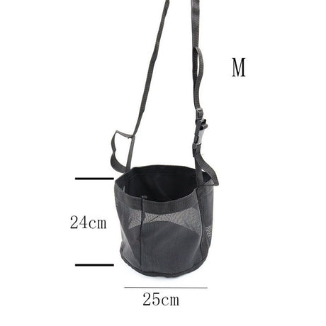 Horse Feed Bag Pack of 2, Feed Bags for Horses with Ventilation Mesh, Comfort Nose Pad Neck Pad, Adjustable Strap, Spill Proof Design for Independent Feeding Grain (M)