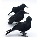 3PCS Fake Black Crow Halloween Decorations, Artificial Ravens Halloween Decor, Simulation Crow Decor for The Home Crafts